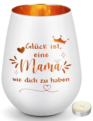 Geschenke für Mama, Windlicht Glas Geburtstagsgeschenk für Mama | Mama Geschenk, Geschenk Mutter Frau zum Muttertag Geburtstag Weihnachten Ostern