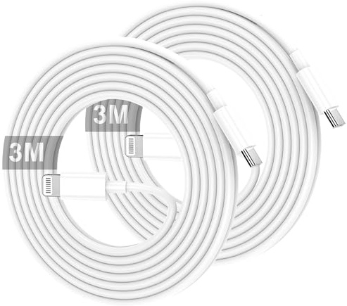 Cavo IPhone USB C Lightning, Cavo di Ricarica Rapida certificato MFI, Cavetto USB C Lightning 3m 2Pezzi Per IPhone 14/13/13pro/12/12 Pro/Max/12/Mini/11/11 Pro/Max/Xs Max/Xs/8/8 Plus/7/6s/6 Plus/Ipad