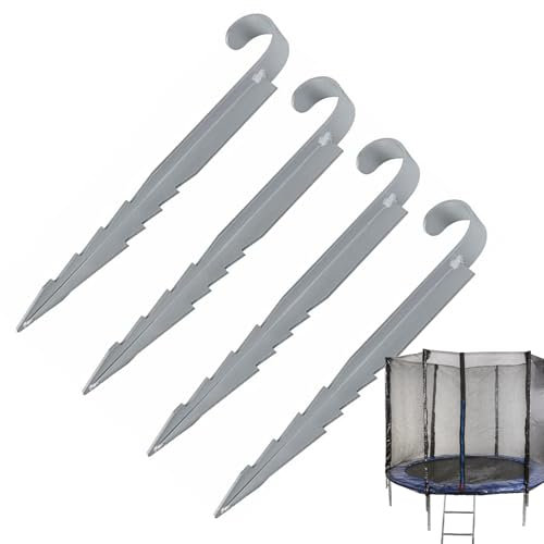Trampolin -Einsätze, Einsätze für Trampolin | Swing Reparing -Haken für Boden | Ankernwerkzeug für Außengeräte, Set mit 4 Metallfixieranker für Swing Yard