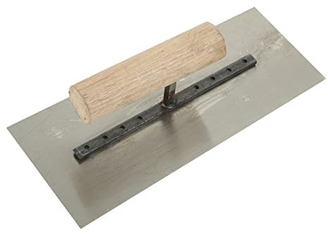 HOMSFOU Cazzuola Di Ferro Spatola Per Muratore Manico in Legno Spatola Da Muratore Per Intonacatura Cazzuola Per Pavimenti Lucidatrice Per Intonaco