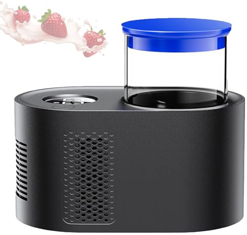VzxCrue Yogurt Maker Machine,Yogurt Maker Glass Jars with Glass Inner Pot And Timer Control Small Yogurt Maker Machine with Temperature Control,for Kitchen and Restaurant,Black