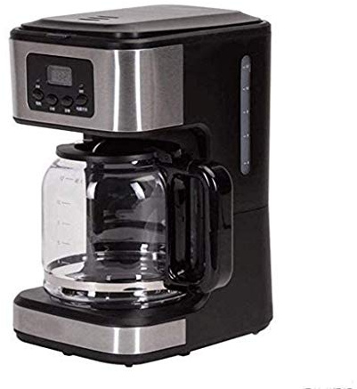 Machine à Café, Machine à Café Filtre, Cafetière de Capacité de 1,8 l Produisant Jusqu'À 18 Tasses, Minuterie Programmable 24H avec Écran Lcd, 900W, Noir, Pour Cuisinière à Expresso (Couleur: a (Pa I