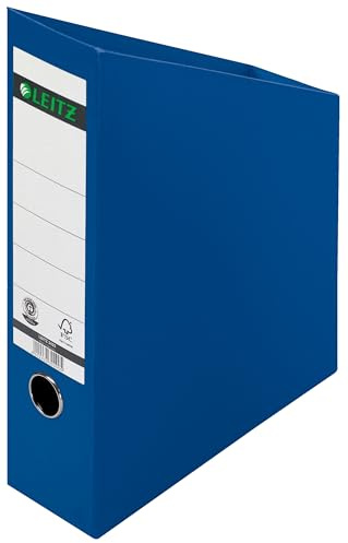 Leitz Stehsammler 80 mm Rückenbreite, A4, 10er Pack, Hartpappe, Faltbar, Blau, 24230035
