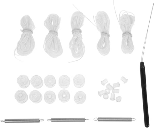 Garneck Kit de Réparation pour Store Plissé de Camping-Car Accessoires Robustes avec Ressorts et Double Roue Installation Facile pour Stores RV et Yacht Blanc Complet