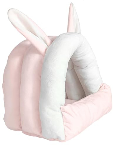 KESOTO Cama para Conejos, Camas Tipo Cueva para Conejillos de Indias, casa pequeña para Mascotas, Cama para conejitos para Ardilla y hámster, Rosa