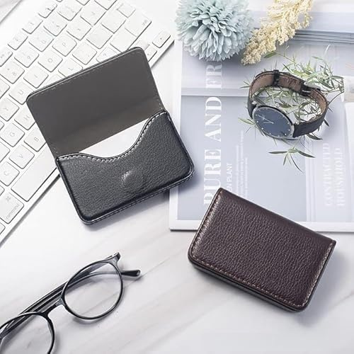 SLEEKEE Estuche para Tarjetas De Visita De 1 Pieza, Diseño De Hebilla Magnética, Tarjetero Multifunción, Adecuado para Tarjetas De Visita, Tarjetas De Crédito Y Clasificación De Billetes.