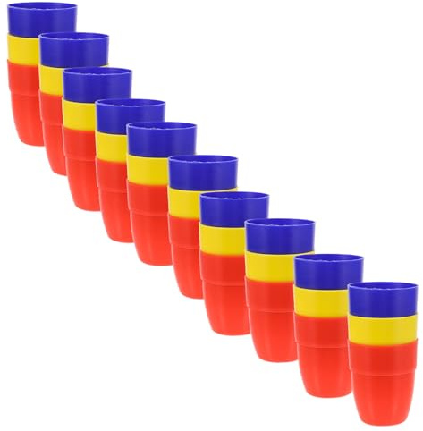 KICHOUSE Lot de 30 Gobelets Magicien Grand Format Accessoires de Tour de Magie Astucieux pour Fête et Spectacle Outil Gadget Manipulation Pratique Kit Magie pour Magicien Amateur et