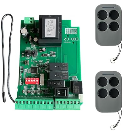 YROHGKPN Placa de control de 110 V/220 V, incluye conexión y ajuste de botones individuales, terminales de control para dispositivos de puertas correderas en el garaje