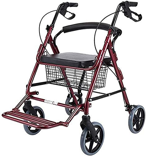 Bastón plegable ligero para personas mayores, bastón portátil con carrito de comestibles, soporta 220 kg, ayuda de estabilidad para ancianos