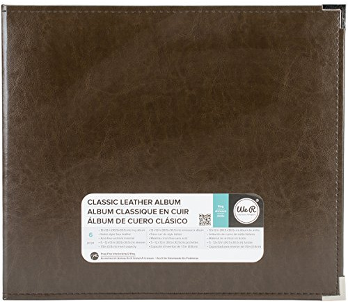 WE R Memory Keepers American Crafts 660909 Classic D-Ring Scrapbooking Album, 12 Zoll x 12 Zoll, dark chocolate