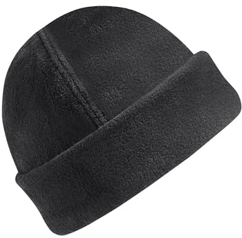 Beechfield B243 - Cappello da Sci in Pile Unisex, Unisex - Adulto, Cappello, B243, Nero, Taglia Unica
