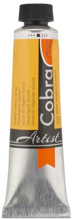 COBRA Talens wassermischbare Ölfarben, 40 ml, 223 Neapel Gelb Dunkel