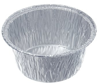Alu-Schalen Backform, klassisch, Rund, Silber, 100 Stück, Ø 8 cm, 3,4 cm, Alu, 260°C, Handwäsche, Cupcake, Muffin, Bakingpan, 52173693031