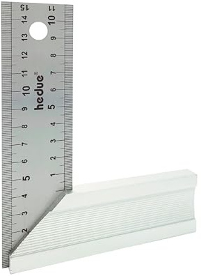 hedue® Équerre de menuisier B015 - Menuiserie outillage, equerre menuisier avec angle de 45 degrés, equerre aluminium 150 mm