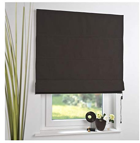 Raffrollo Uni Verdunkelung | B 60 x H 190 cm | Dunkelbraun