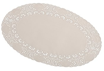 SemyTop ST-3090 Tortenspitze, Oval, Weiß, 16 x 23 cm, 2000 Stück