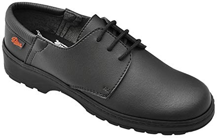 DIAN - NIZA Zapato de Uniforme con Cierre de Cordones - Negro (numeric_42)