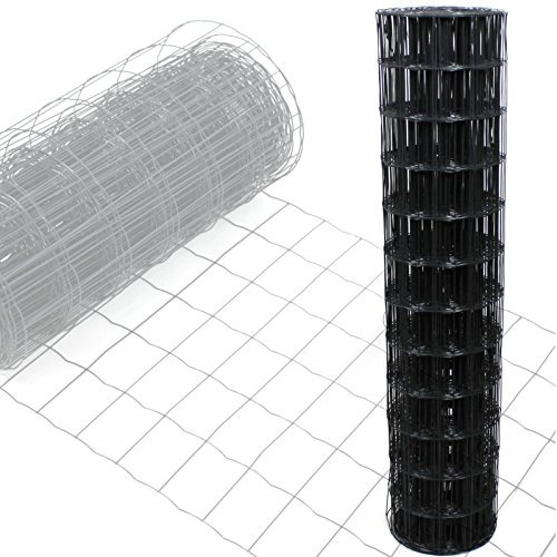 Gartenzaun Maschendraht Zaun Gitterzaun 25 m x 1,2 m Maschung 10 x 7,5 cm Schweißgitter Wildzaun Anthrazit