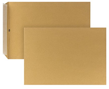 POSTHORN Versandtaschen C4 ohne Fenster (250 Stück) - Din A4 - haftklebend | Umschläge A4 mit Innendruck - Umschlag für Warensendung - 110g/m² - 324x229mm - Braun -