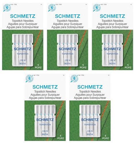 SCHMETZ Nähmaschinennadeln, 130 N, Größe 90/14, 25 Stück