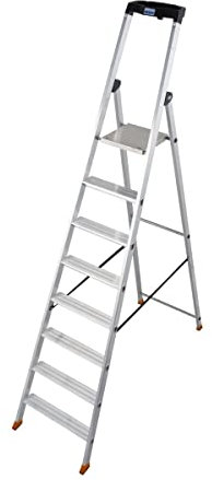 For Demand lbsb672 Scala di forbici con vassoio, 8 gradini, 2.3 m altezza