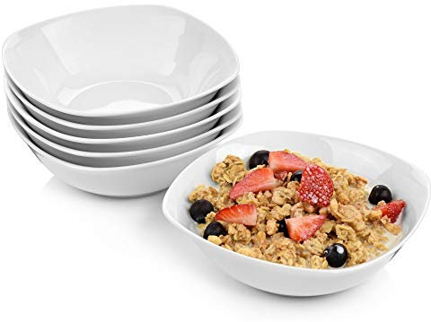 Sänger | Müslischalen Bilgola in Weiß, 6-teiliges Müslischalen Set aus Porzellan, Müsli, Frühstück, Teller tief 300 ml | PREMIUM COLLECTION