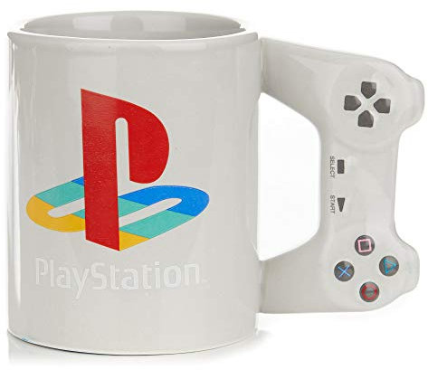 PlayStation PS4 Controller Coffee Mug - Officially Licensed Ceramic Tea Cup, Novelty Gift for Gamers, 300ml (10 fl oz) | Paladone
