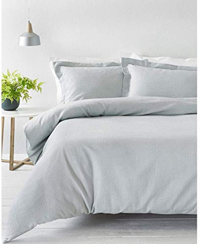 Yard Waffle Duvet Set - Double - Silver