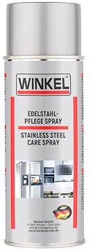 400 ML WINKEL Edelstahlpflege-Spray - Effektiver Edelstahlreiniger von metallischen Oberflächen - Küche, Badarmaturen, Kühlschränke, alle Oberflächen aus Edelstahl Reiniger