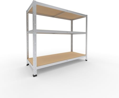 shelfplaza Home 100x120x50cm Schwerlastregal verzinkt mit 3 Böden x 175kg | Kellerregal · Lagerregal · Metallregal · Regale für Kellerraum · Steckregal · Abstellraum Regal