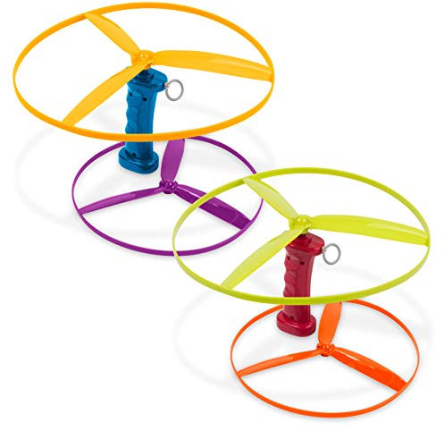 Battat - Skyrocopter - Flying Disc Toy with 2 Launchers & 4 Discs For Children Aged 3 Years + (6-Pcs), BT2639Z