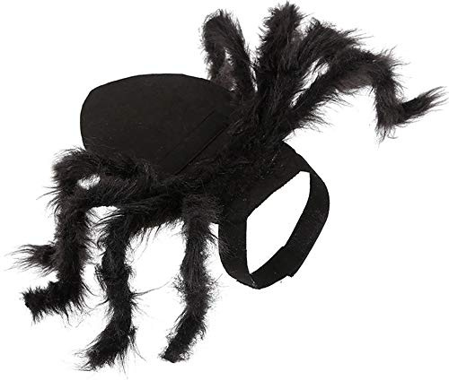 Oyria Haustier Spinne Kostüm Halloween Haustier Spinne Kleidung Hund Katze Horror Simulation Plüsch Spinnen Dress Up Kostüm, Herbst Winter Warme Mantel Bekleidung