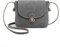 LaRechor Kleine Umhängetasche Damen mit Sicher Schloss, Vegan Leder Handtasche zum Umhängen (Grau)