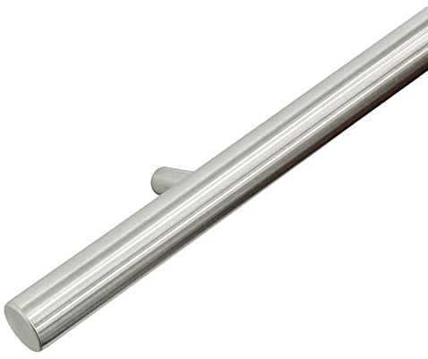 Vivol Design Edelstahl Handlauf Matt gebürstet 50 cm mit 2 Halter für innen - 12 Längen - 3 Farben