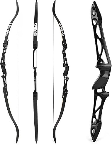 ZSHJGJR 66 Bogenschießen Recurve Bogen Set 24-40 lbs Recurvebogen für den Wettkampf im Bogenschießen mit Pfeilen und Bögen Zubehör (30lbs, Schwarz)