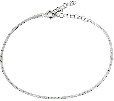 Einzelstück® Schlangenarmband Silber 925 Armband I verstellbare Armkette 18K Gold; Rosegold I Echtschmuck I Gliederarmband Damen Mädchen (Minimalist Silver Armband)