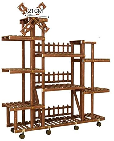Blumenständer Pflanzenständer Blumentreppe 10-stöckiges Holz-Pflanzenregal, Blumentopfregal, Vertikales Blumenregal Für Den Innenbereich, Für Terrasse, Balkon Blumenbank Pflanzenregal Blumenregal