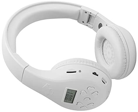 Casque D'écoute sur L'oreille Casque D'écoute FM sur-Oreille Pliable et Confortable écouteur de Jeu de Musique Mobile pour L'extérieur (Blanc)