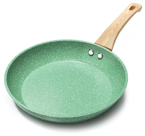 Innerwell Non-stick stekpanna 24 cm grön panna belagd pannor induktion PFOA-fri stekpanna lämplig för alla typer av spisar