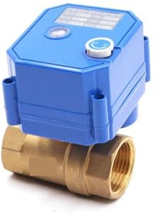MUHM 1 motorisierter Kugelhahn Messing 2-Wege 2/3 Draht elektrischer Antrieb mit manuellem Schalter AC220V DC24V DC12V ADC9-24V (Color : DC24V_CR02, Size : 1)