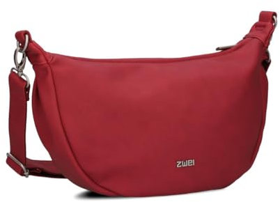 Zwei Damen Handtasche Mademoiselle.M M70 Moon-Bag 4 Liter Trend-Tasche in Halbmond-Form vielseitig als Bauchtasche Crossbody-Bag Abendtasche Umhängetasche zu tragen (lipstick)
