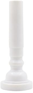 Zubehör for Trompetenmundstücke, ABS-Kunststoff, Trompete for Blechblasinstrumente, Schwarz, Weiß, langlebig, 6,61 x 2,48 x 1,05 cm (Color : White)