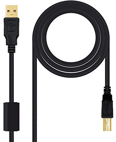 Monkey Ladder Câble USB 2.0 pour imprimante, ferrite, connecteurs A/M-B/M, 2,0 m, idéal pour connecter des imprimantes et appareils USB.
