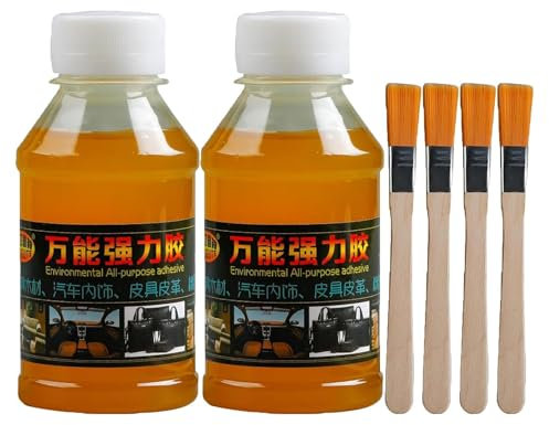 MFQLL Colla per Kit di Riparazione del Cielo, Colla per Tessuti per tappezzeria, Colla Multiuso per incollare Tessuti, Colla per riparazioni Interni Auto con Pennello, Riparazione Pelle