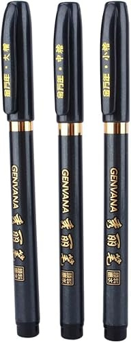 Outbit Japanischer Stift, 3 Stück Japanische Stifte Teechinesische Japanische Kalligraphie Shodo Pinsel Tinten Feder Schreibens Zeichnungs Fertigkeit