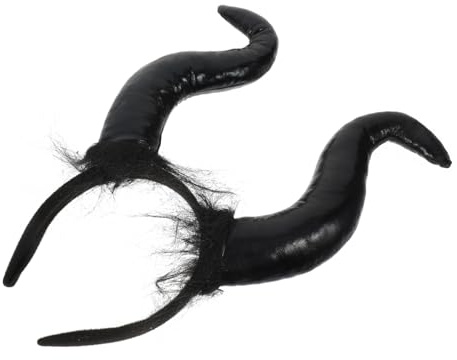 PLAFOPE Devil Horn Headband Halloween Party Ox Horn Hairband Lightweight Plastic Cosplay Headdress for DIY Photos and
