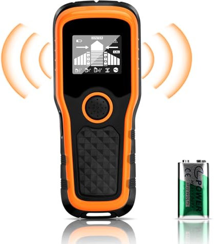 Ktilura Electronic Wall Scanner Handheld 5-in-1 Wire Metal Wall Scanner with Colour LCD Display and Calibration Alarm Wall Sensor Beam Finder for Locating The Centre and Edges of Wooden Metal Walls