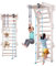 Sinbide Gimnasio Juego de Escalada, Escalera Sueca Montessori, Gimnasio Infantil de Interior, Muro de Barras, Muro de Gimnasia + Anillas de Gimnasia, Escalador para Niños (A)