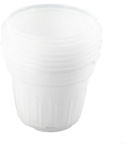 Lot de 5 Pots en Plastique Transparent, Récipients à Orchidées Conçus pour des Besoins d'Arrosage Efficaces (Grand)