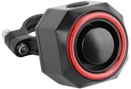 Alarma de Bicicleta Inalámbrica con Control Remoto, Sensor de Vibración Sistem de Alarma de Bicicleta Motocicleta Antirrobo, Sistem de Alarma de Seguridad Recargable para